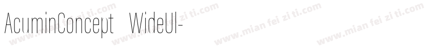 AcuminConcept WideUl字体转换